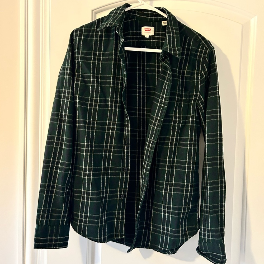 Green Levis flannel